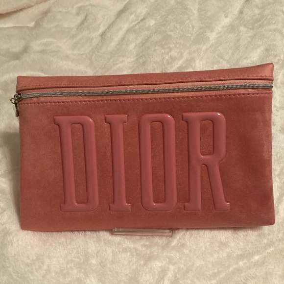 Dior Handbags - Christian Dior Novelty BIG Pink Pouch Star Charm Suede